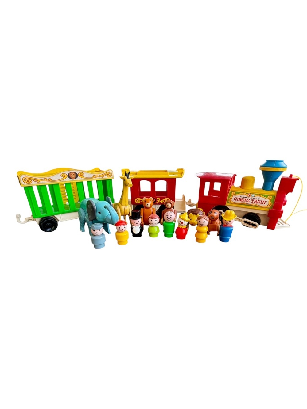 VTG 1970s Fisher-Price Little People 991 Circus Train Set w/ Original Figures